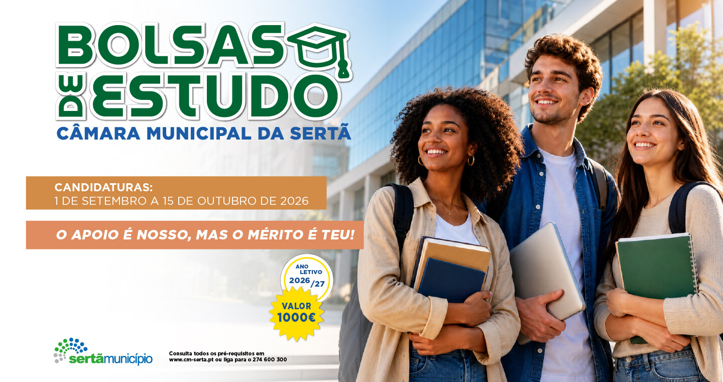 Bolsas de Estudo do Município da Sertã com novas normas