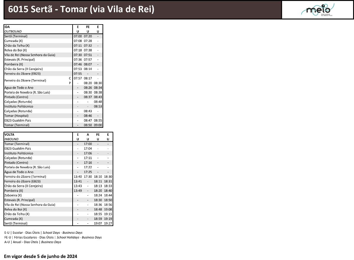 6015 Serta   Tomar via Vila de Rei