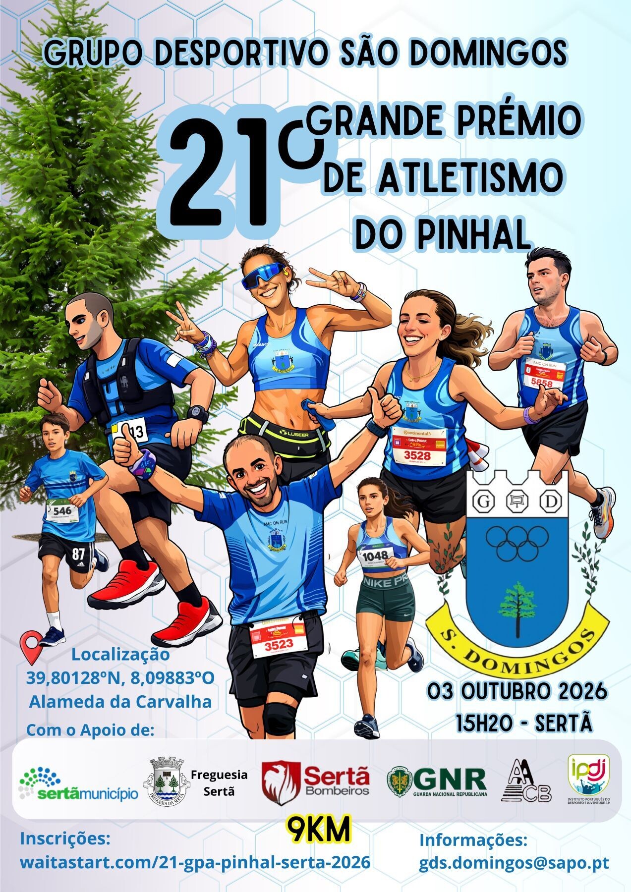 cartaz alusivo ao 21º Grande Prémio de Atletismo do Pinhal - Sertã 2026