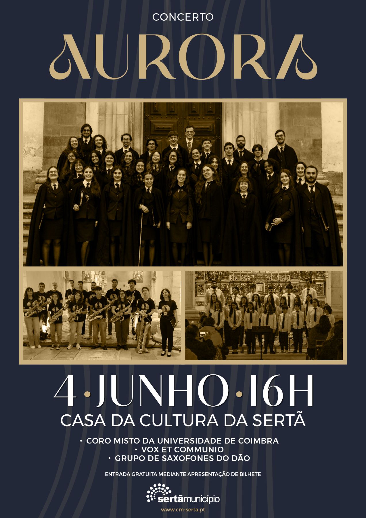 Cartaz concerto Aurora Casa da Cultura da Sertã junho 2026