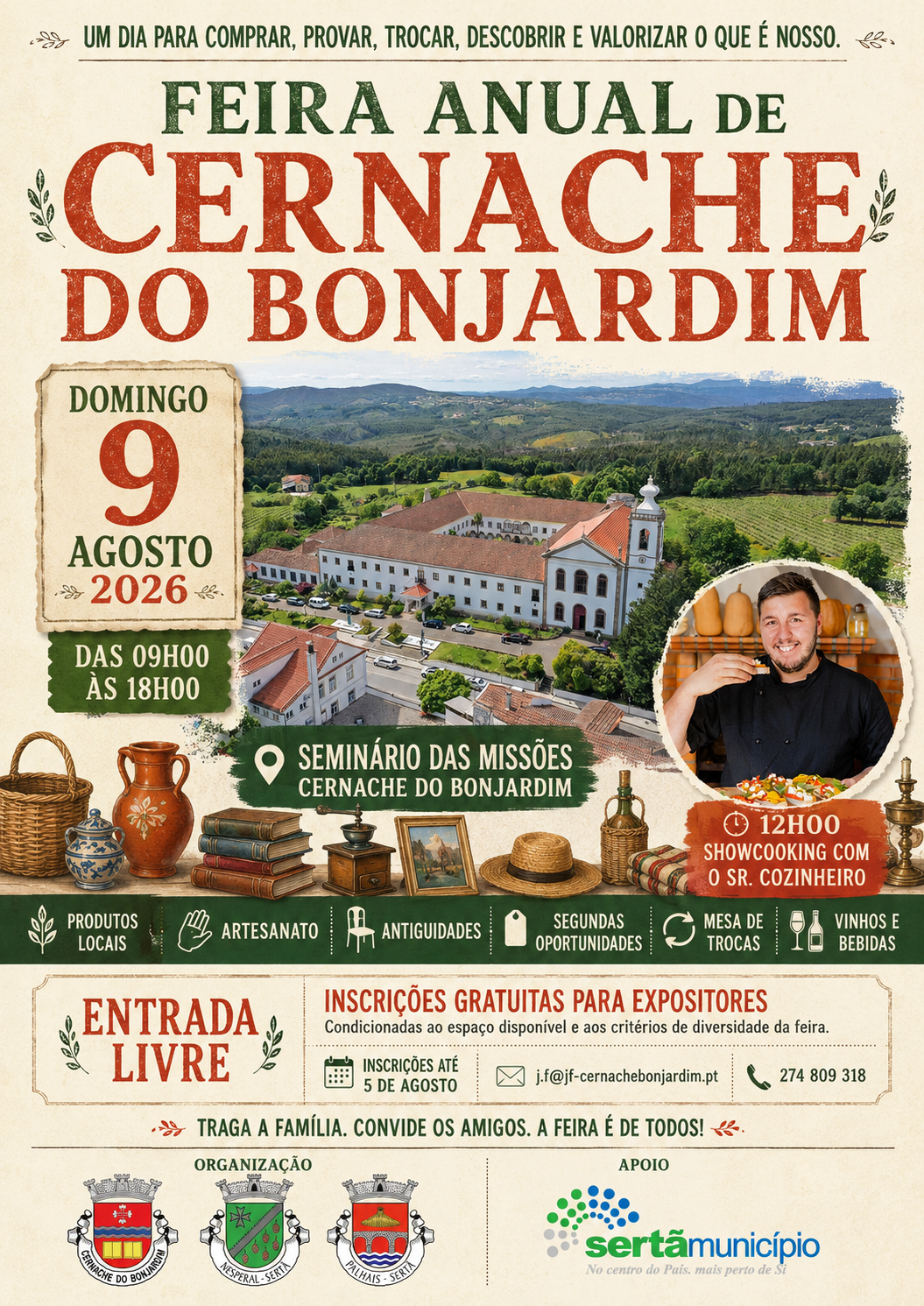 Feira Anual Cernache Bonjaridm crt agosto 2026