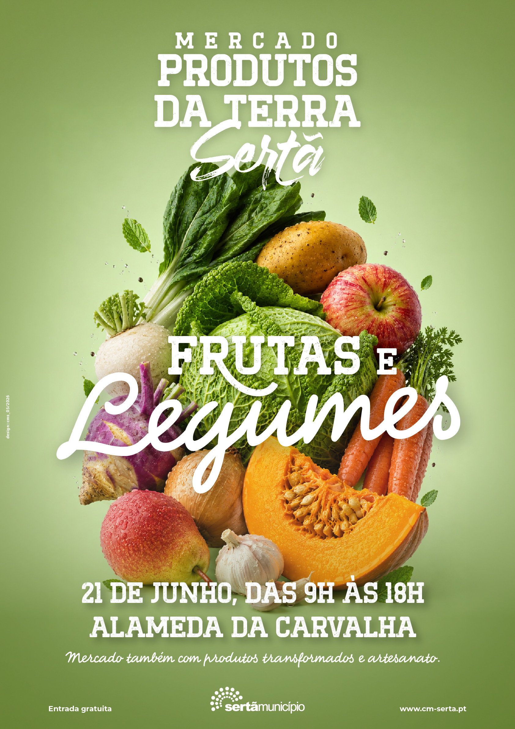 Mercado Produtos da Terra - Frutas e Legumes - Junho 2026 - Sertã