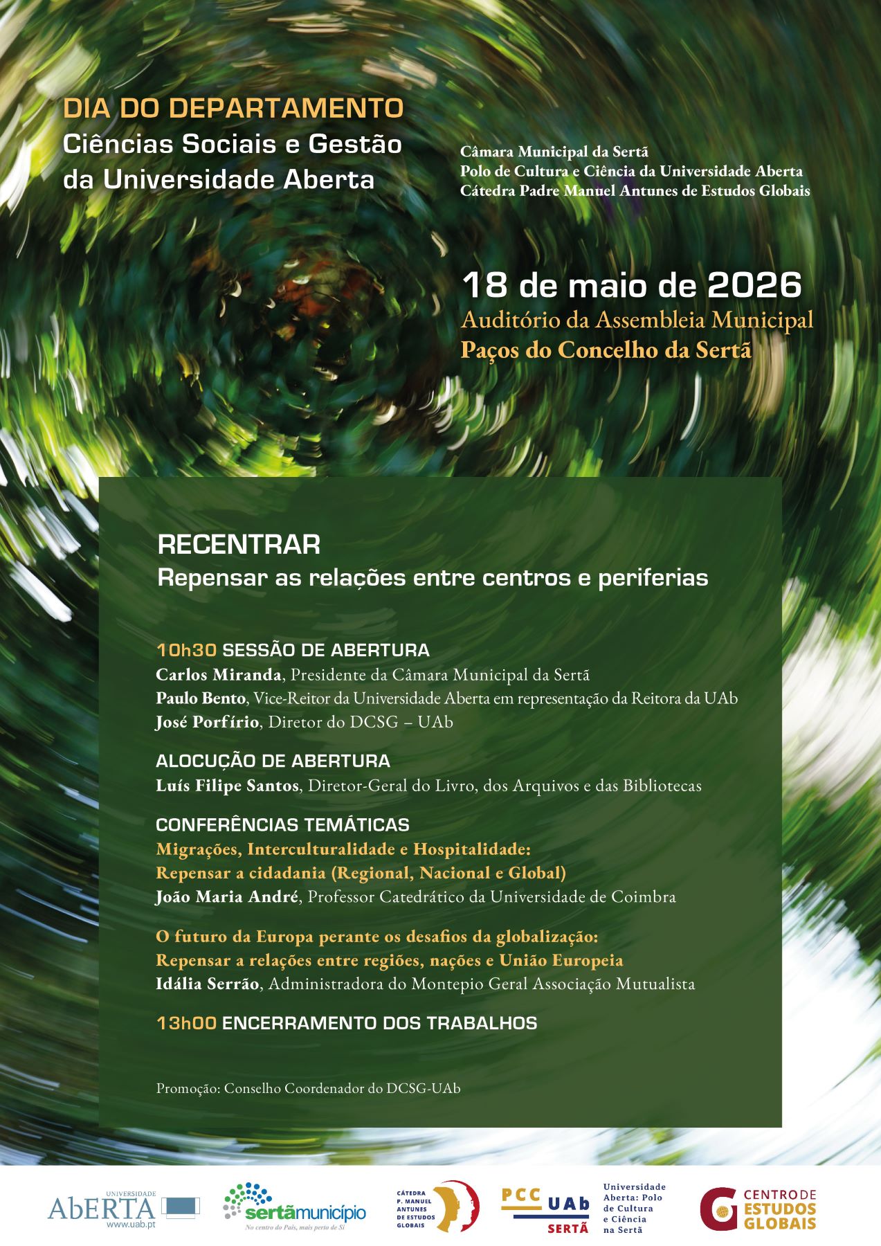 Seminario Repensar as relações entre centros e periferias - Sertã maio 2026