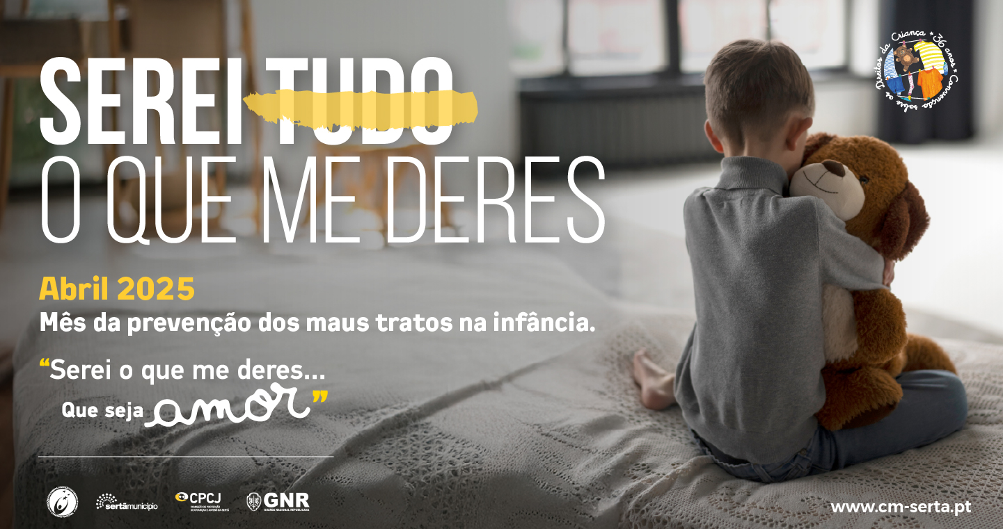 imagem de campanha para o mês da prevenção nos maus tratos das crianças
