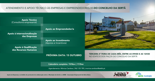 Atendimento e apoio técnico a empresas e empreendedores